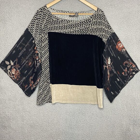 Lot of 4 Womens Black Tunic Tops Career Large Travelers Calessa Ann Taylor Loft - Picture 6 of 11